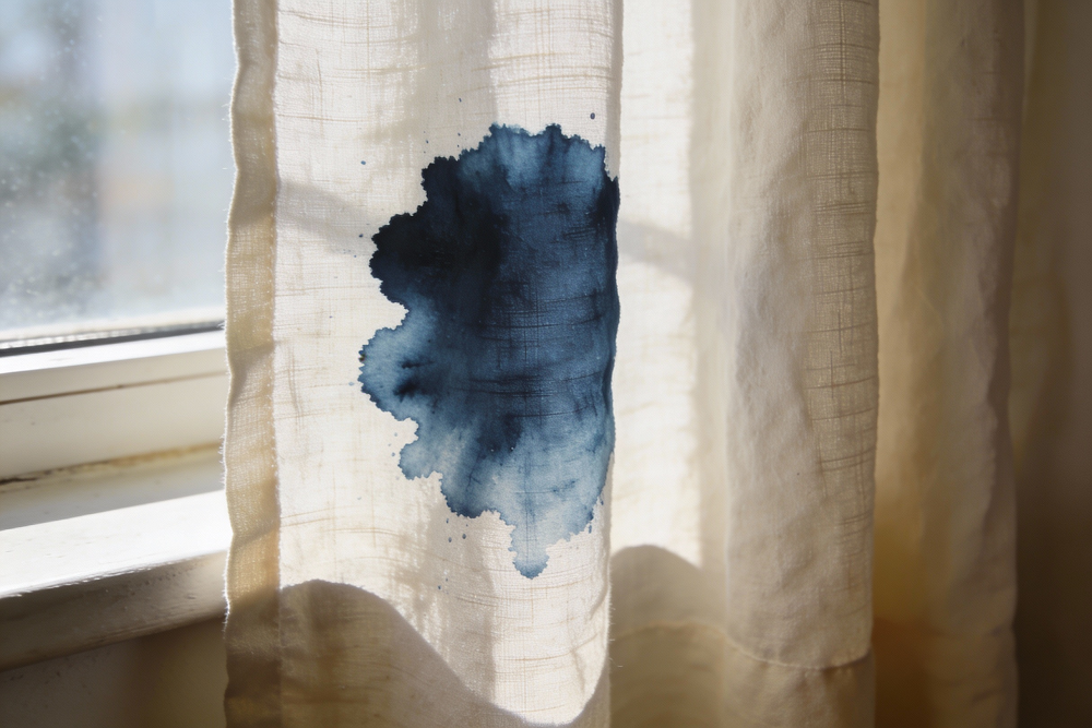 Удаление пятен со штор: жир, вино и чернила без повреждения